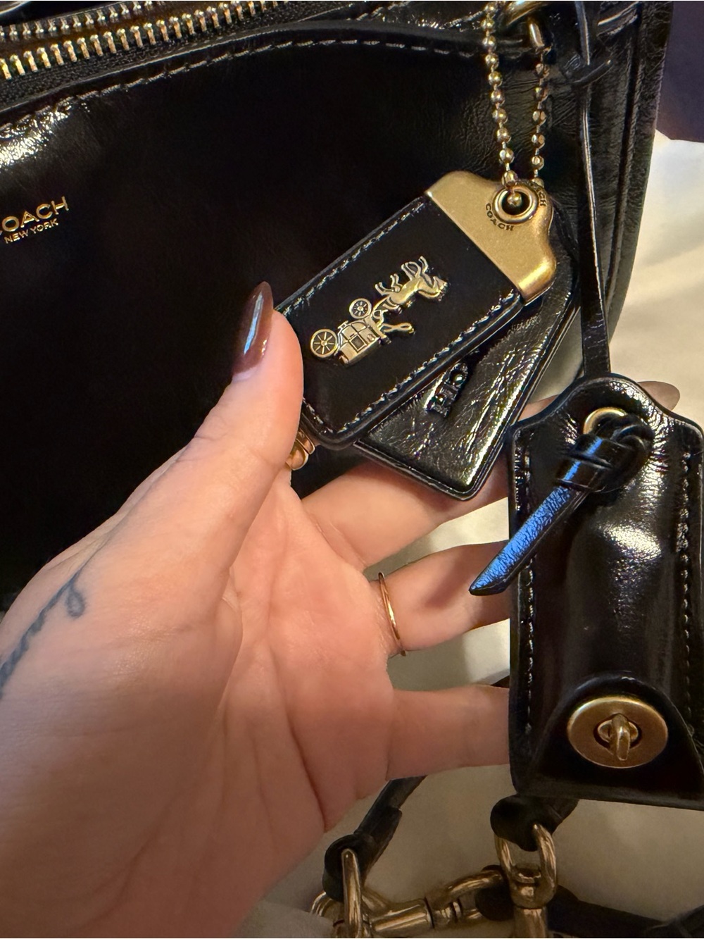 COACH Black glazed rogue 34 Hong Kong exclusive - Picture 11 of 13